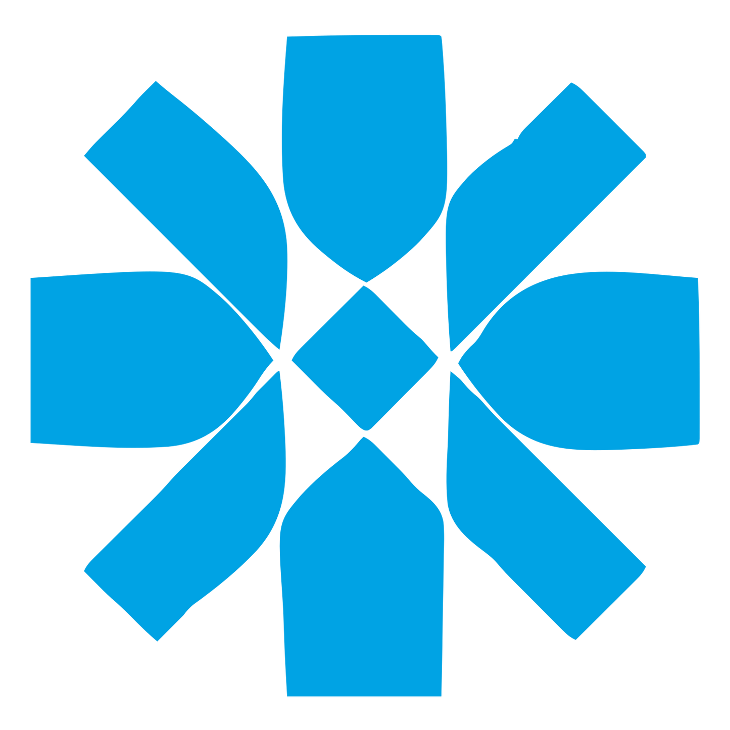 Bauhaus Asterisk Star Logo #00a3e4