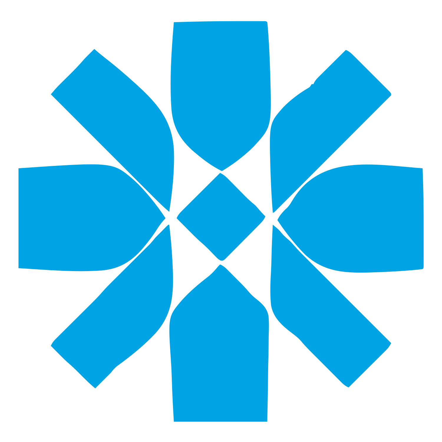 Bauhaus Asterisk Star Logo #00a3e4
