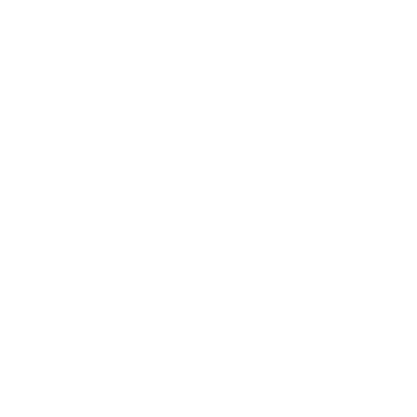 Bauhaus Asterisk Star Logo #ffffff