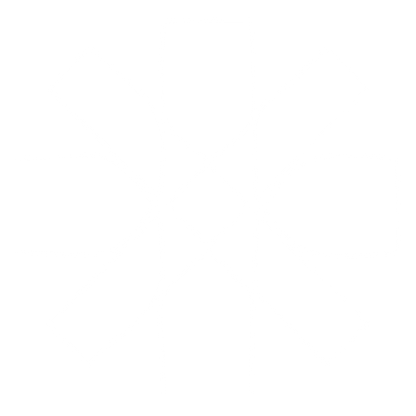 Bauhaus Asterisk Star Logo #ffffff