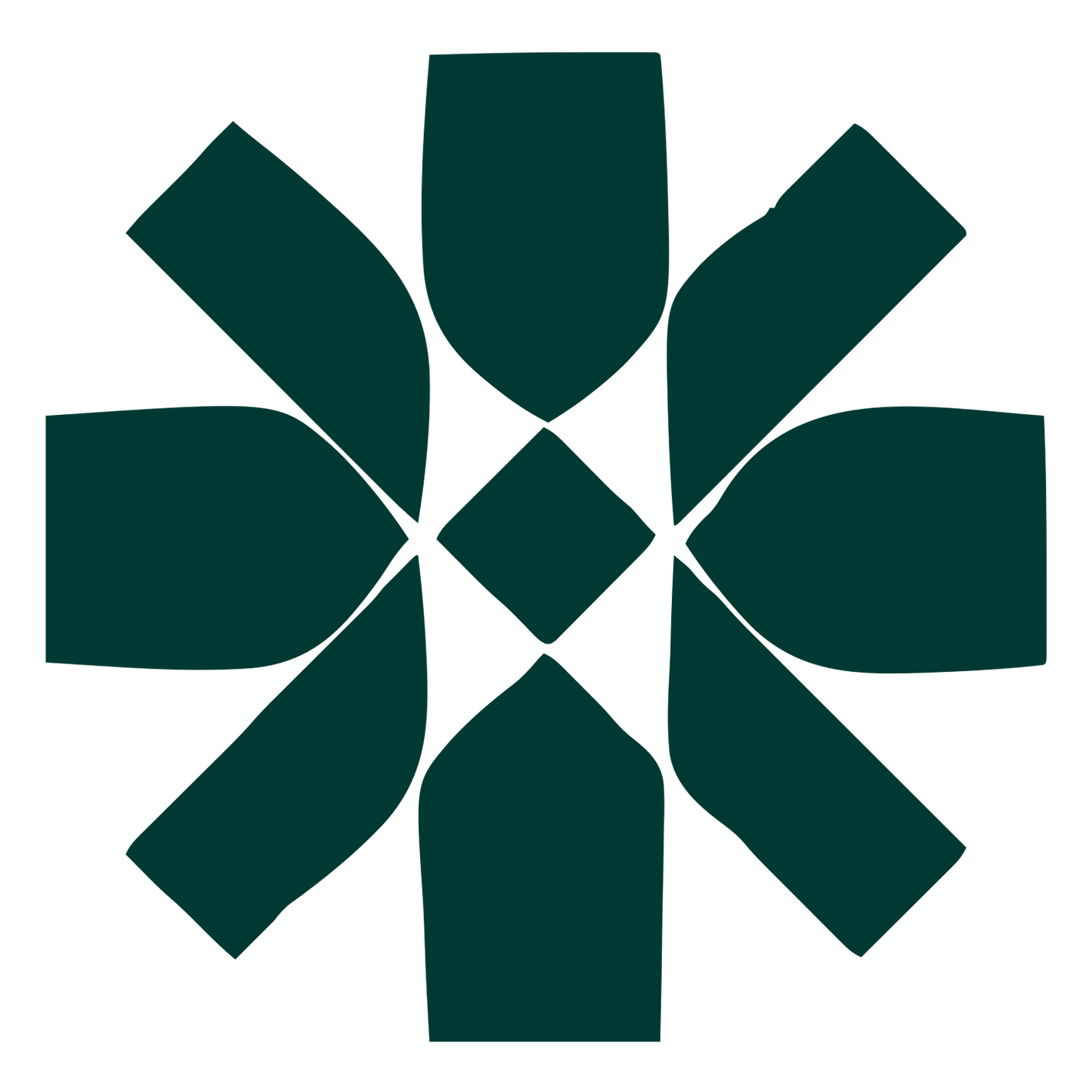 Bauhaus Asterisk Star Logo #003932