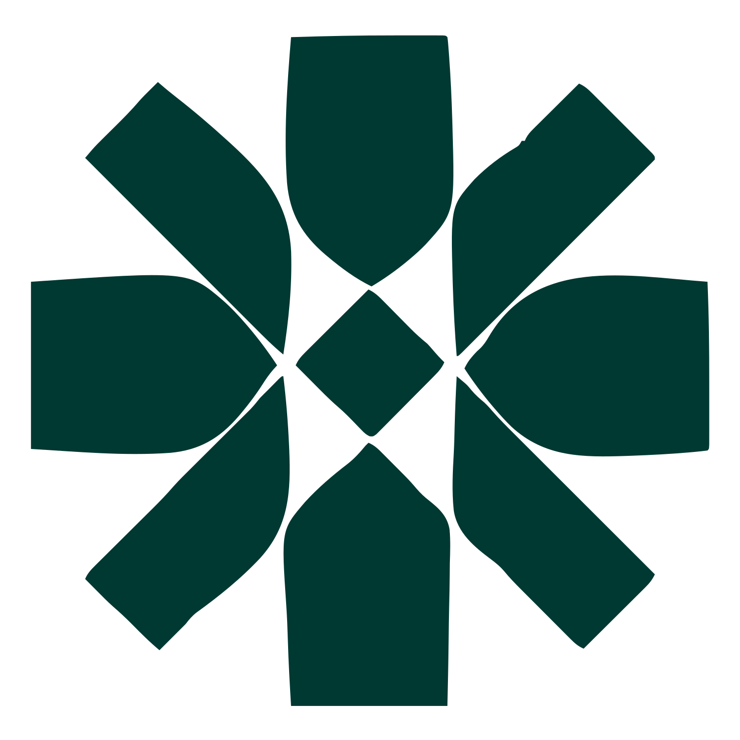 Bauhaus Asterisk Star Logo #003932