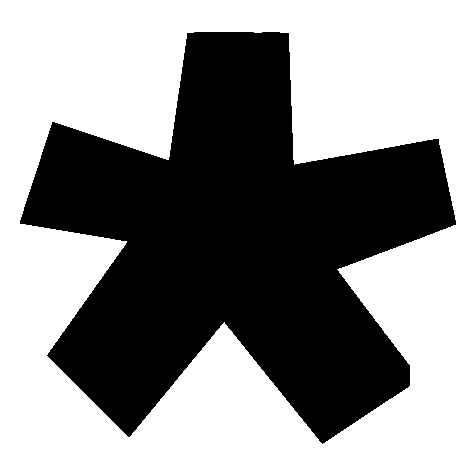 Brutalist Asterisk Star Logo