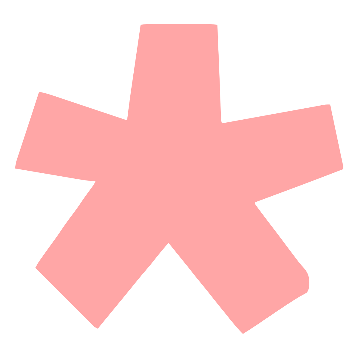Brutalist Asterisk Star Logo #ffa6a6