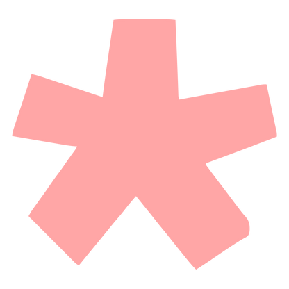 Brutalist Asterisk Star Logo #ffa6a6
