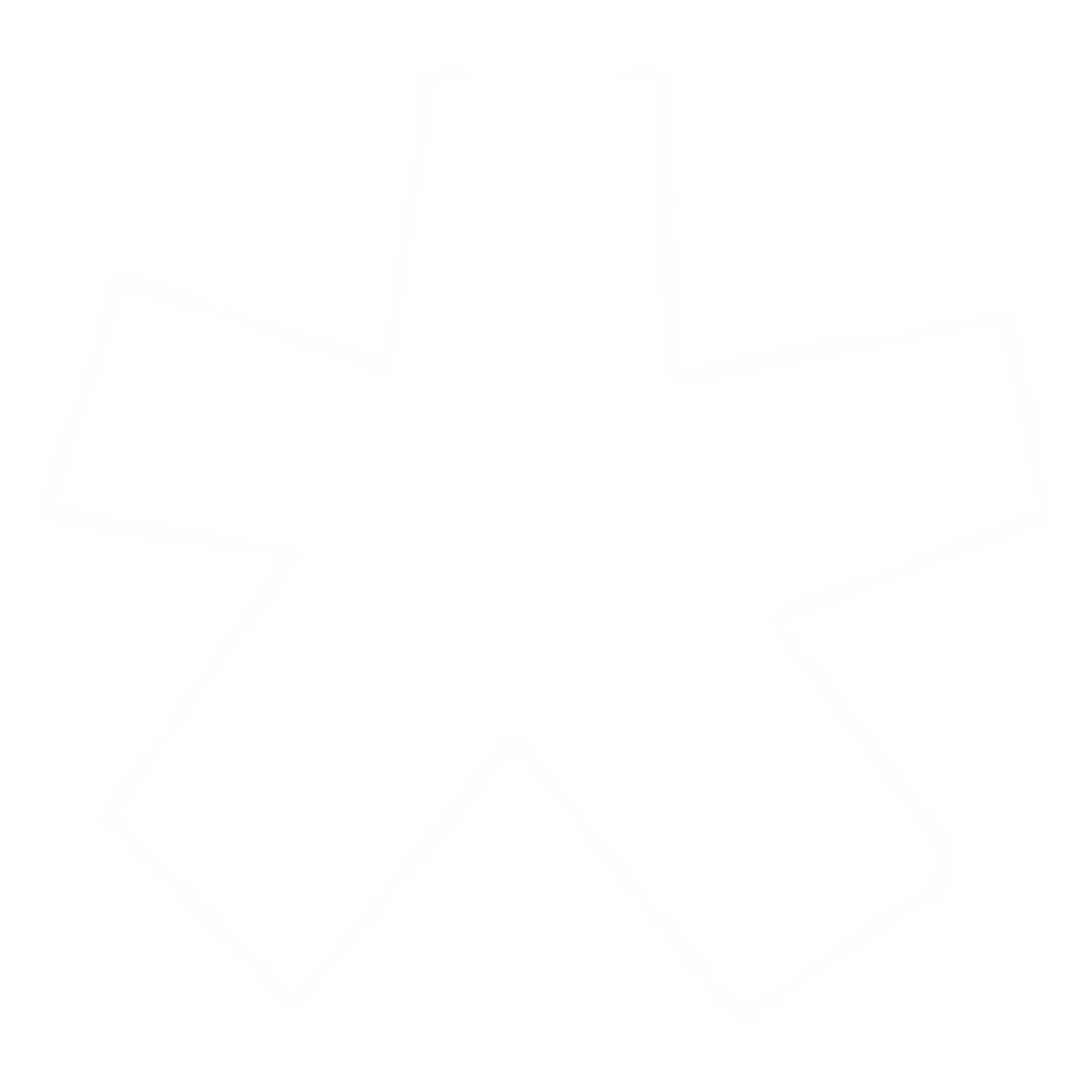 Brutalist Asterisk Star Logo #ffffff
