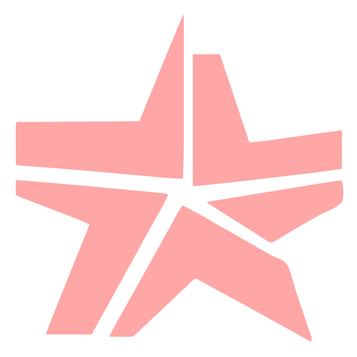 Brutalist Star Logo #ffa6a6