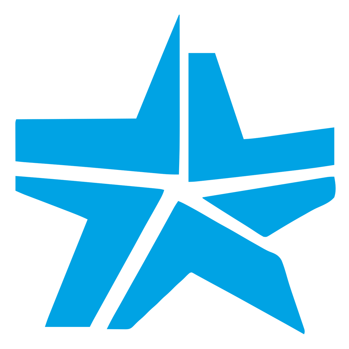 Brutalist Star Logo #00a3e4