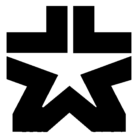 Brutalist Star Emblem Logo