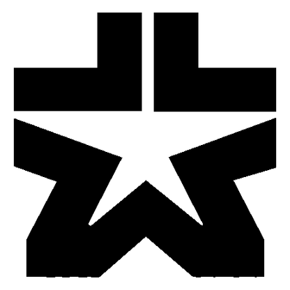 Brutalist Star Emblem Logo