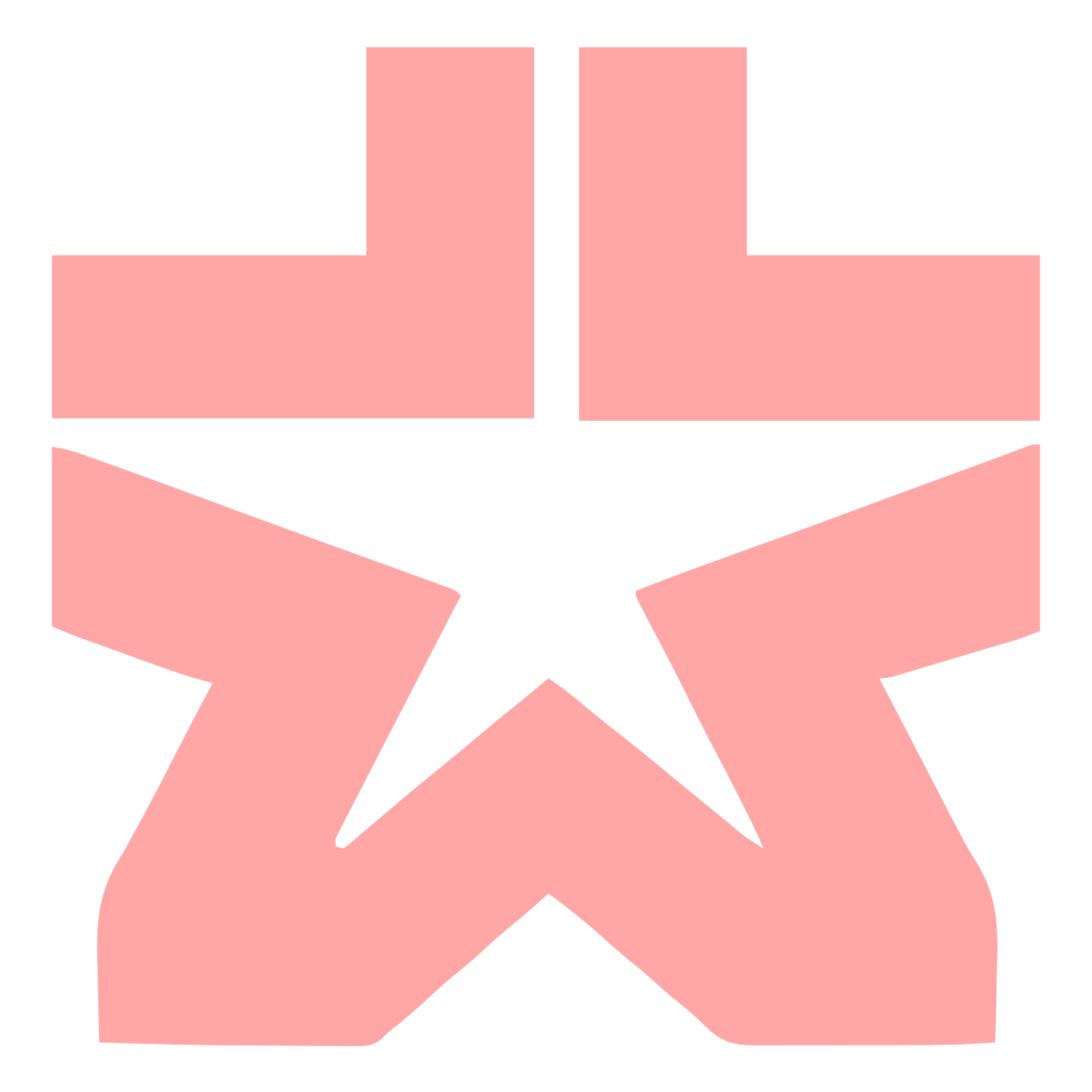 Brutalist Star Emblem Logo #ffa6a6