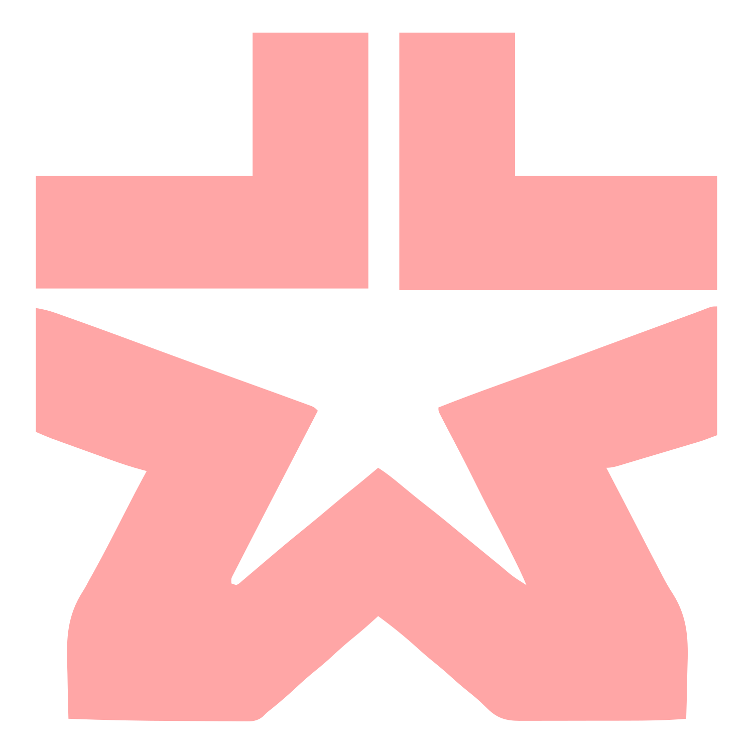 Brutalist Star Emblem Logo #ffa6a6