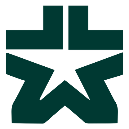 Brutalist Star Emblem Logo #003932
