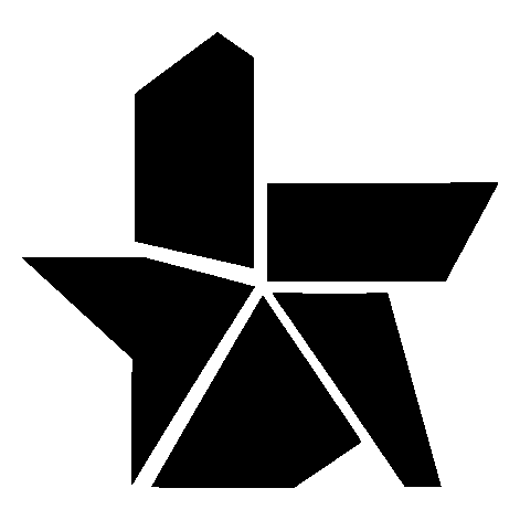 Brutalist Fragmented Star Logo