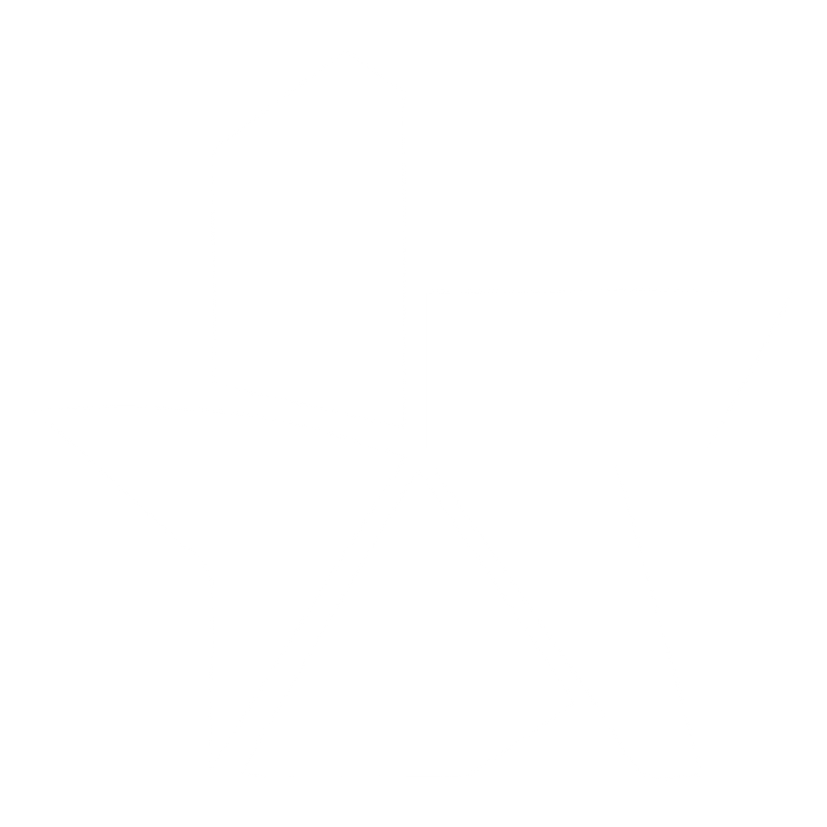 Brutalist Fragmented Star Logo #ffffff