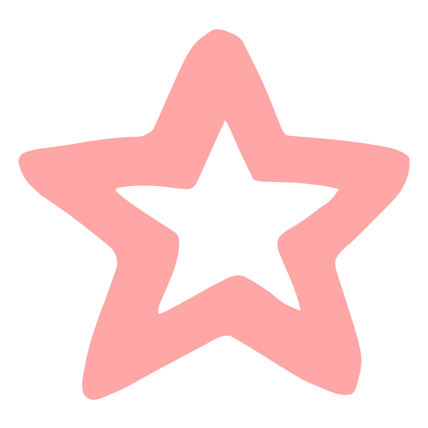 Hand-Drawn Star Outline Logo #ffa6a6
