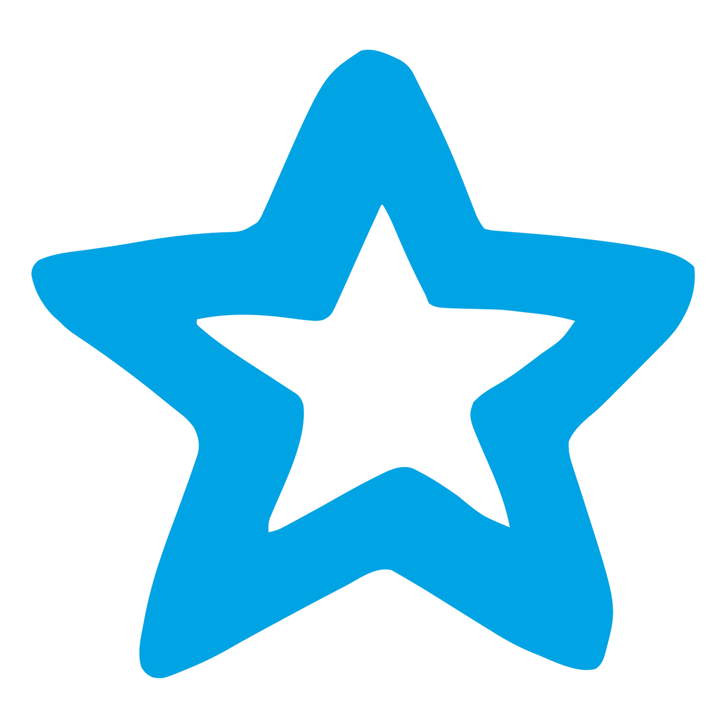 Hand-Drawn Star Outline Logo #00a3e4