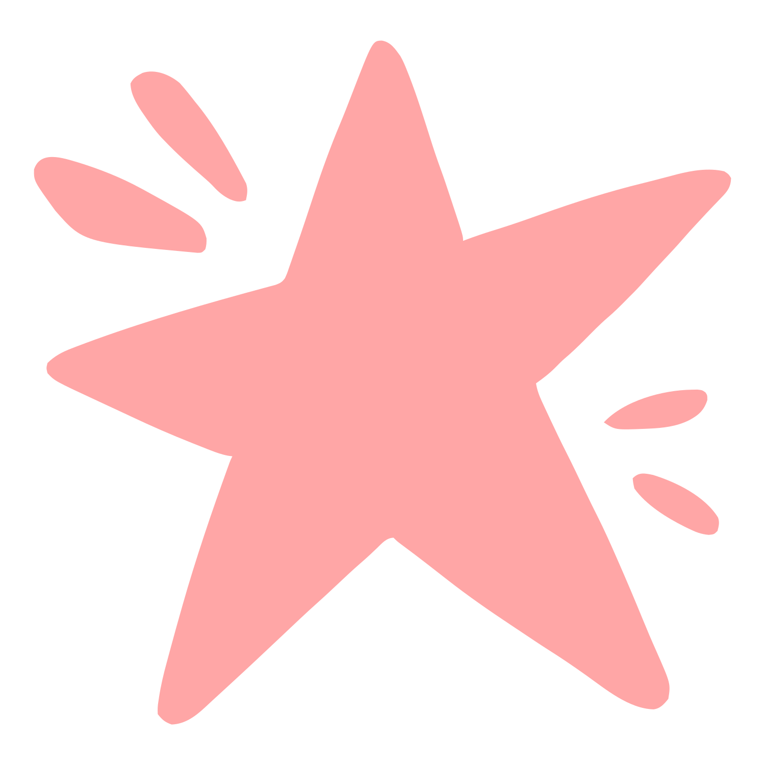 Hand-Drawn Star Logo #ffa6a6