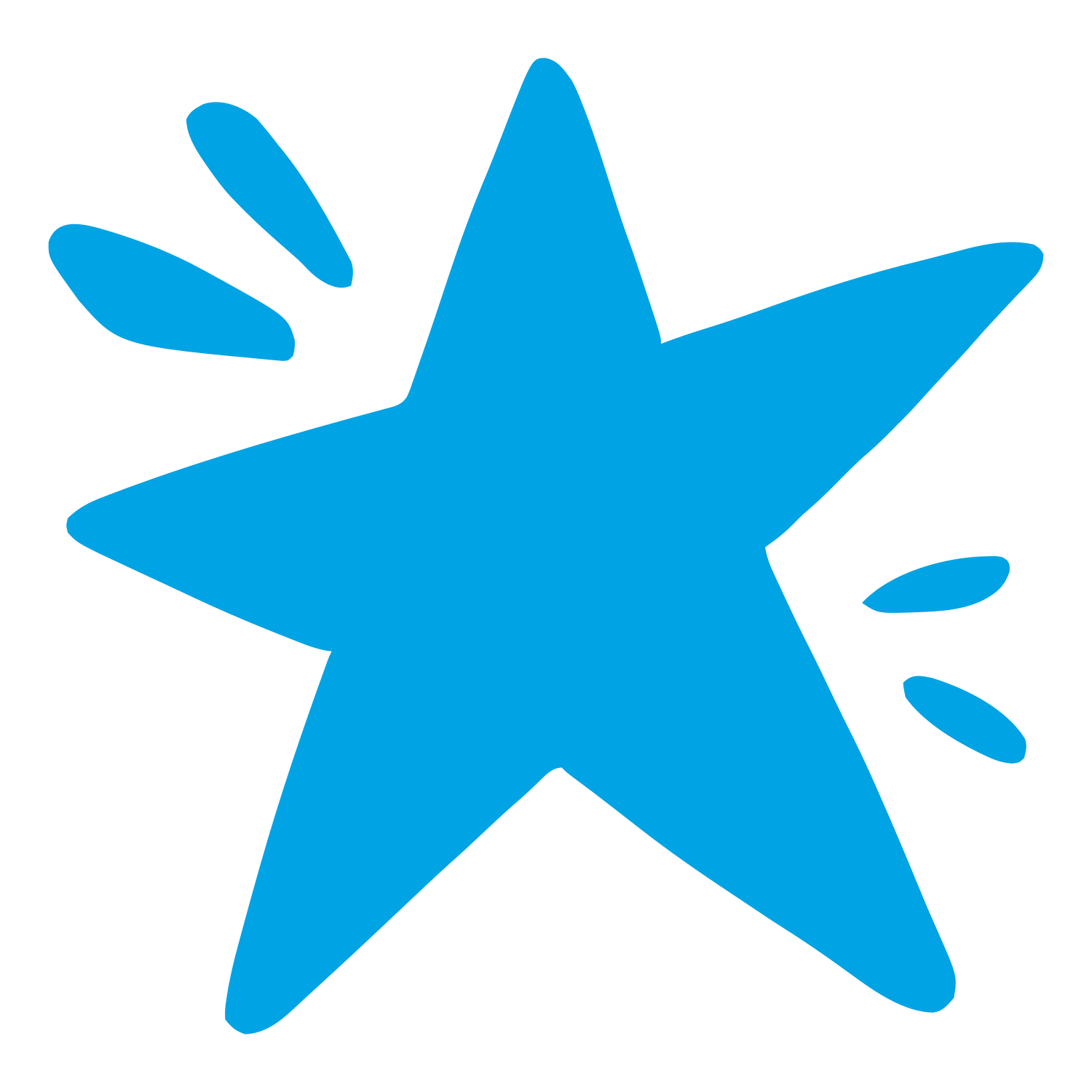 Hand-Drawn Star Logo #00a3e4