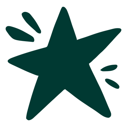 Hand-Drawn Star Logo #003932