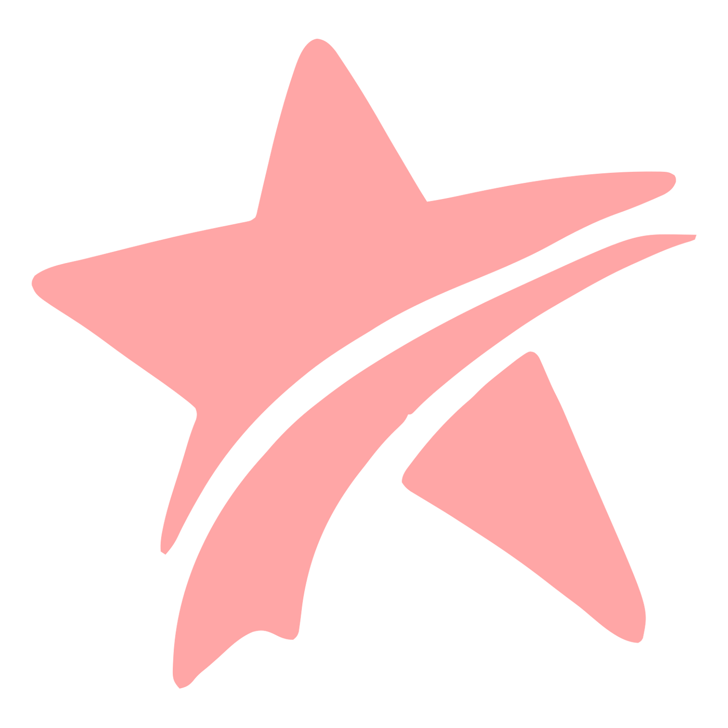 Swoosh Star Logo #ffa6a6