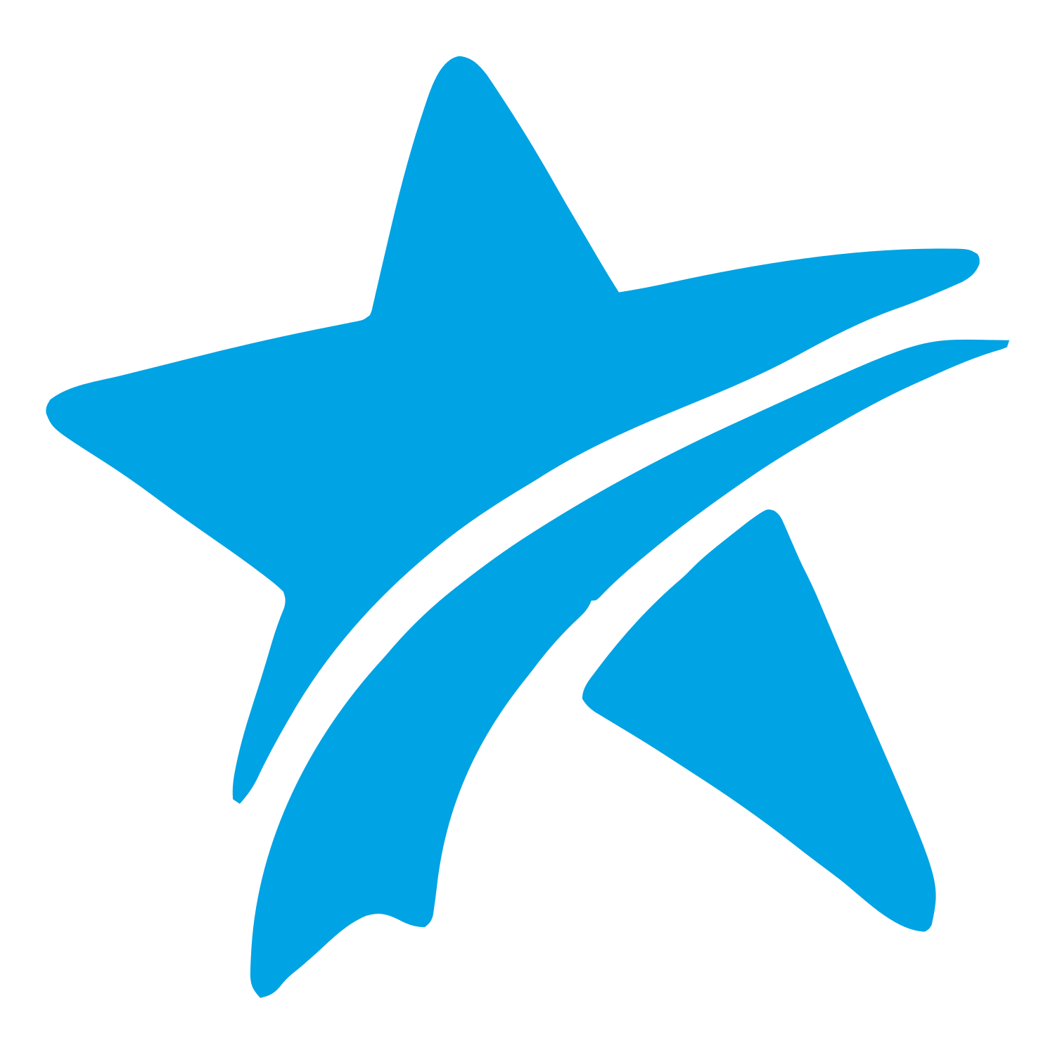 Swoosh Star Logo #00a3e4