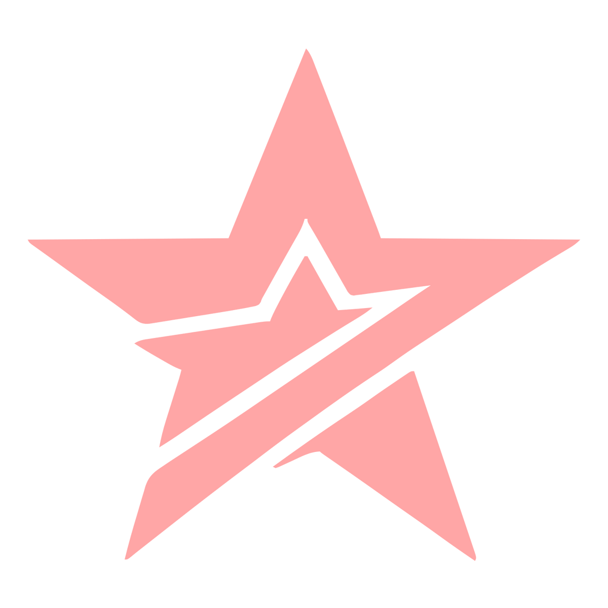 Slash Star Layered Logo #ffa6a6
