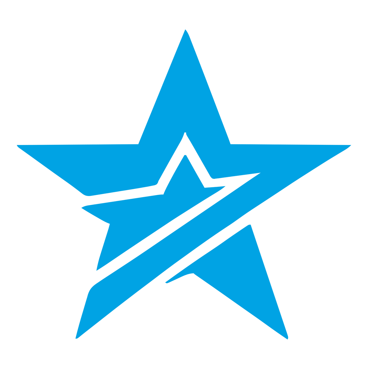 Slash Star Layered Logo #00a3e4