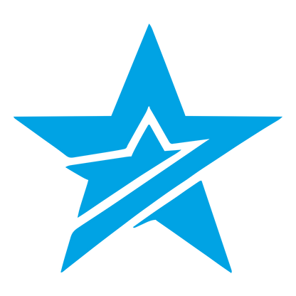 Slash Star Layered Logo #00a3e4