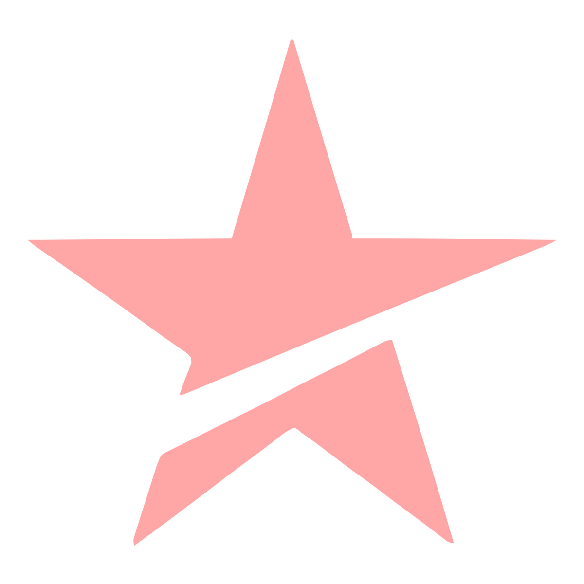 Sliced Star Logo #ffa6a6