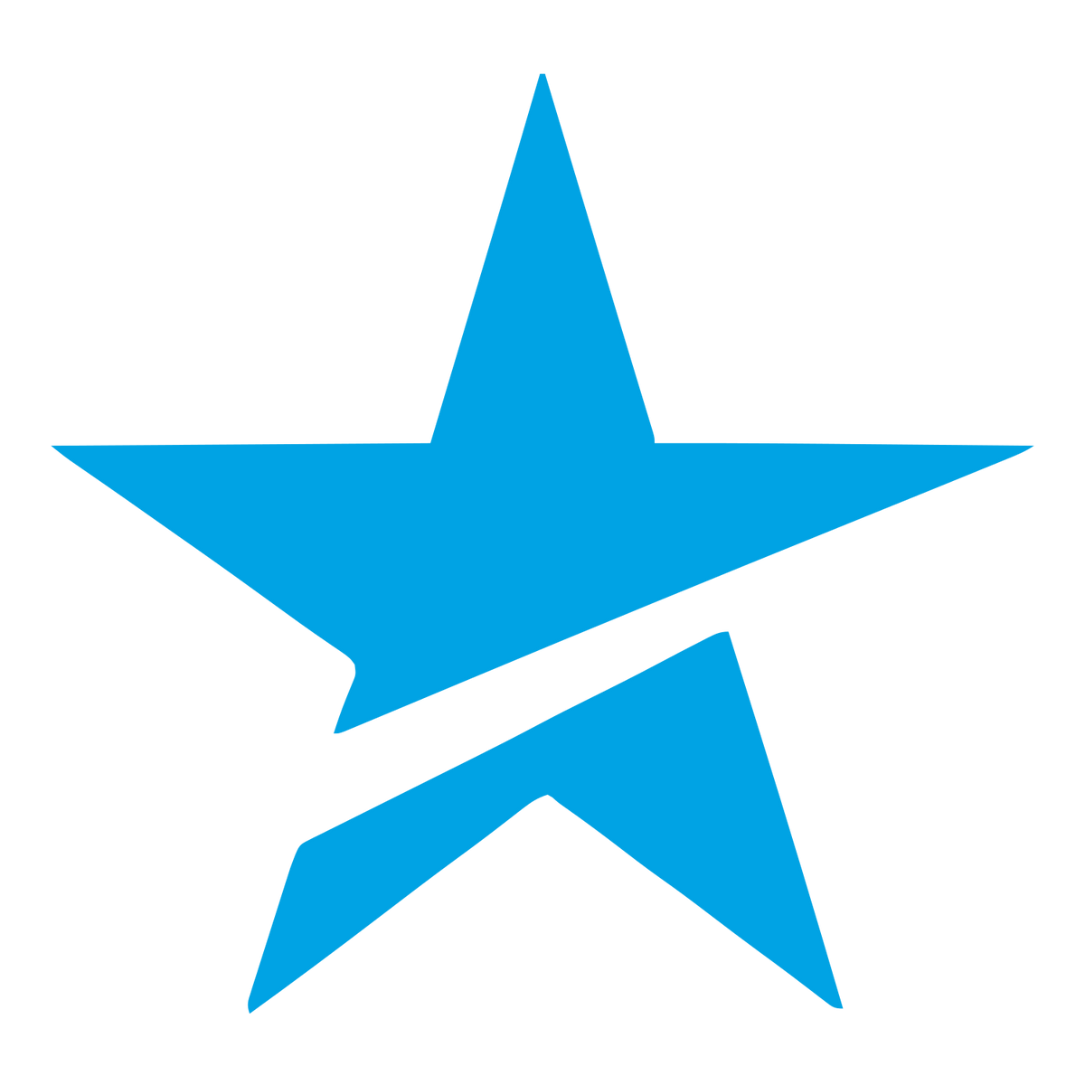 Sliced Star Logo #00a3e4