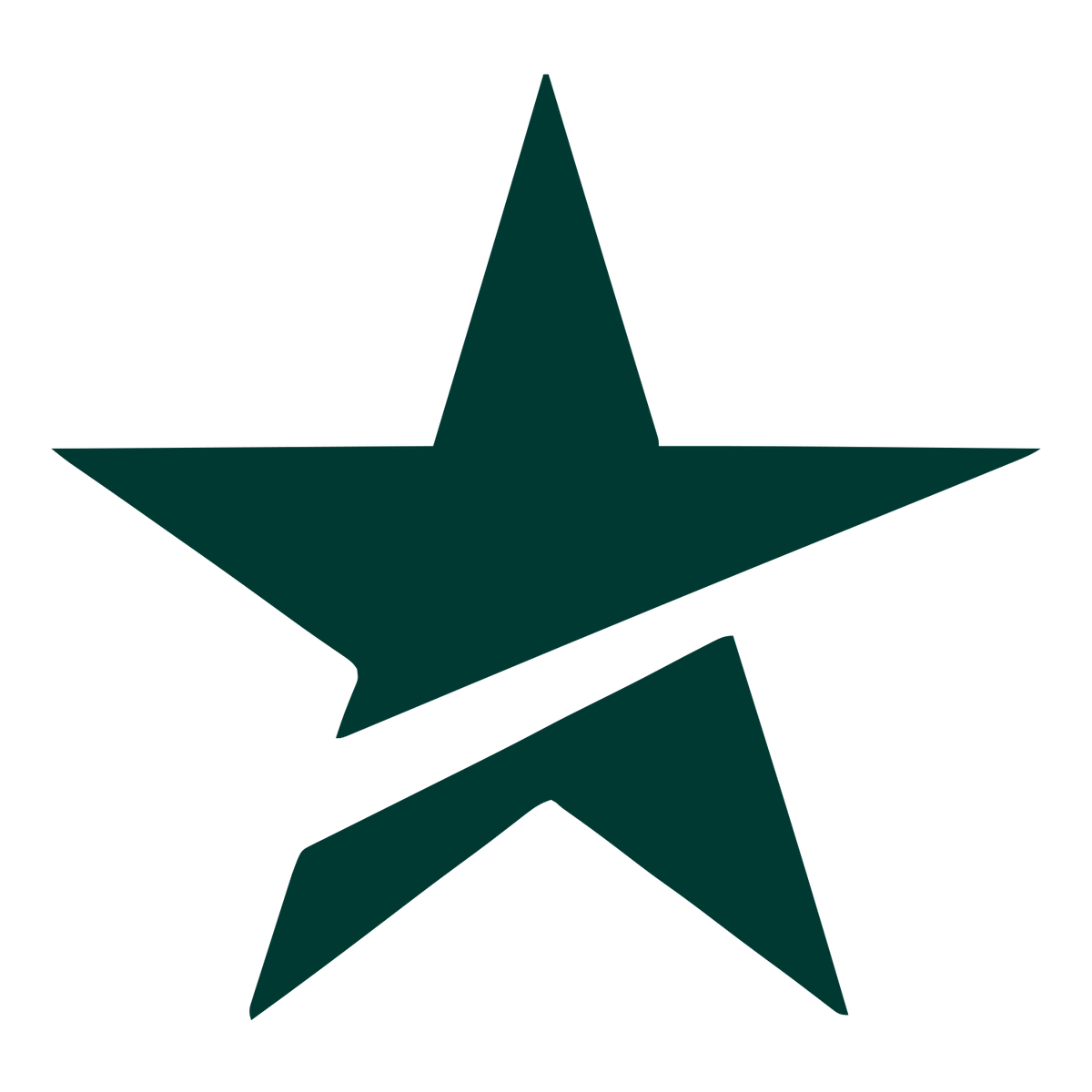 Sliced Star Logo #003932