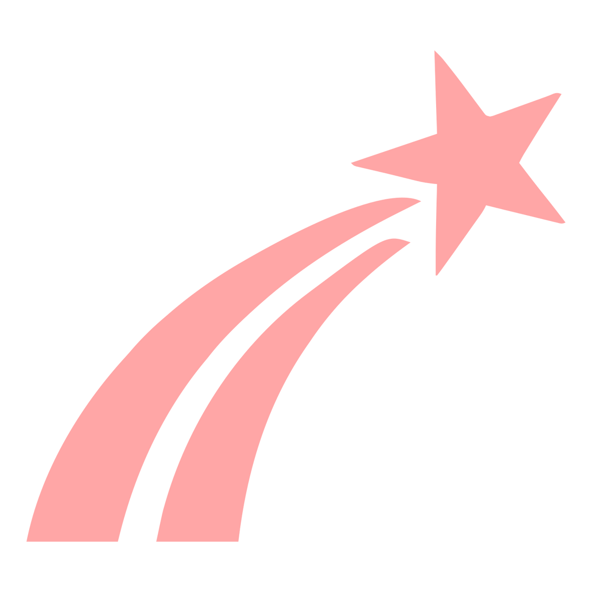 Shooting Star Trail Logo #ffa6a6