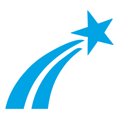 Shooting Star Trail Logo #00a3e4