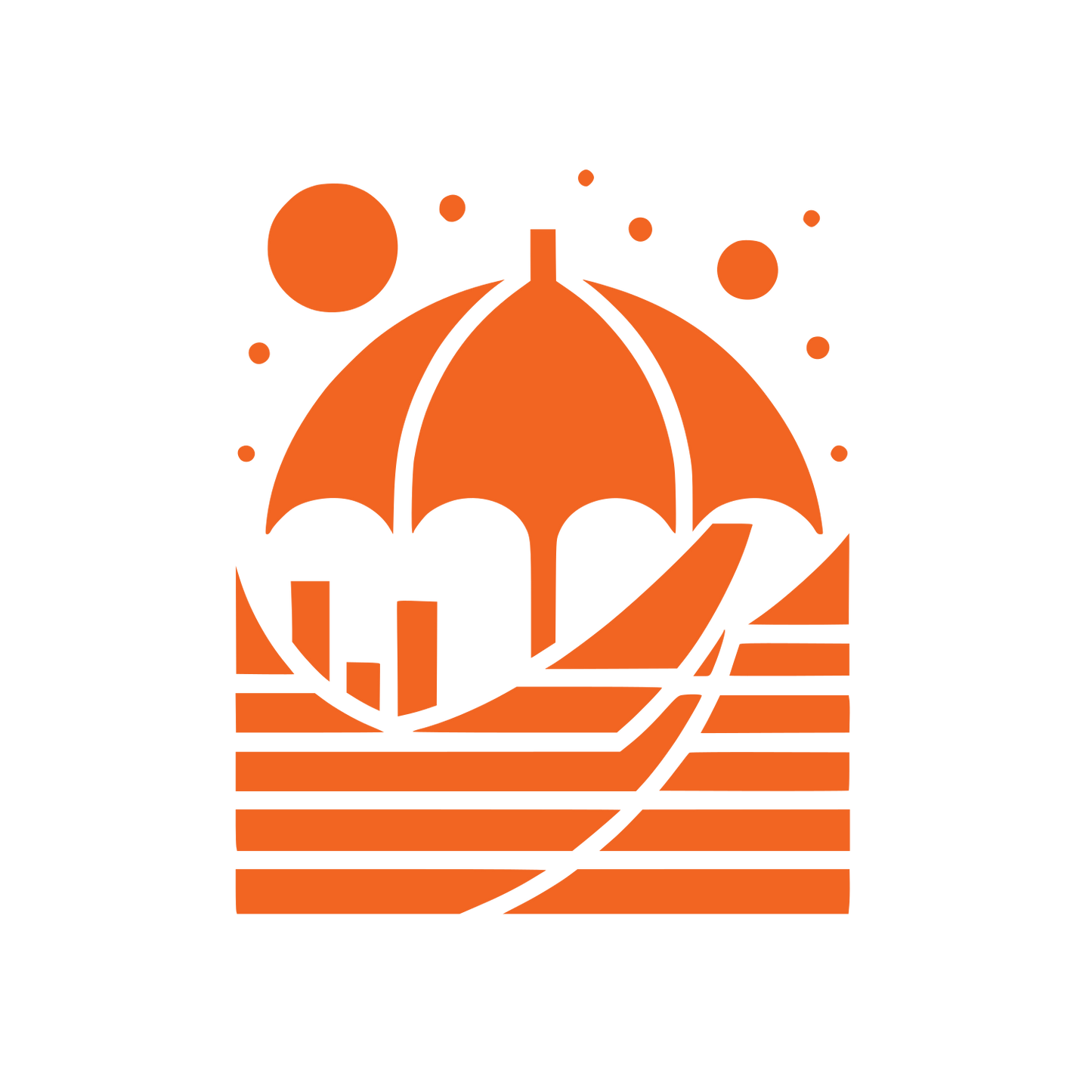 Beach Umbrella Logo #F26522