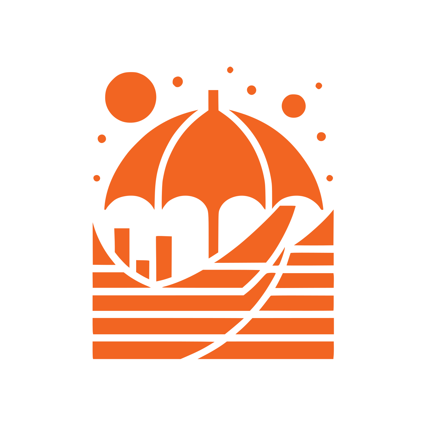 Beach Umbrella Logo #F26522