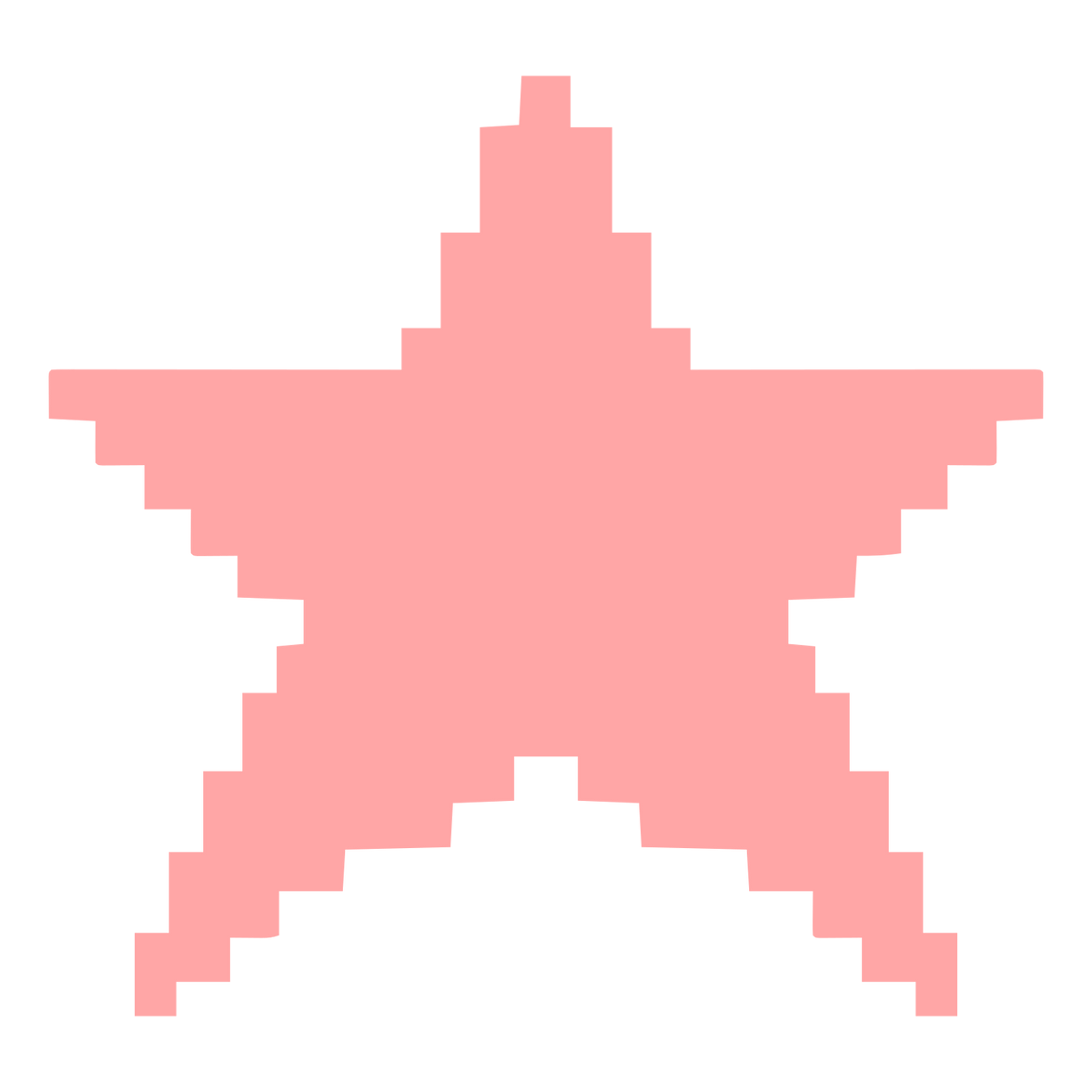 Pixel Star Logo #ffa6a6