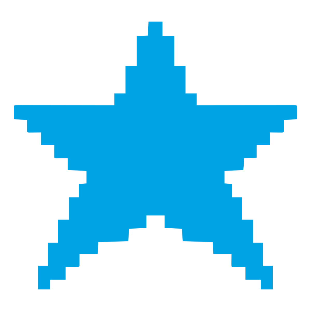 Pixel Star Logo #00a3e4