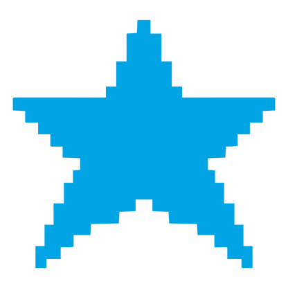 Pixel Star Logo #00a3e4