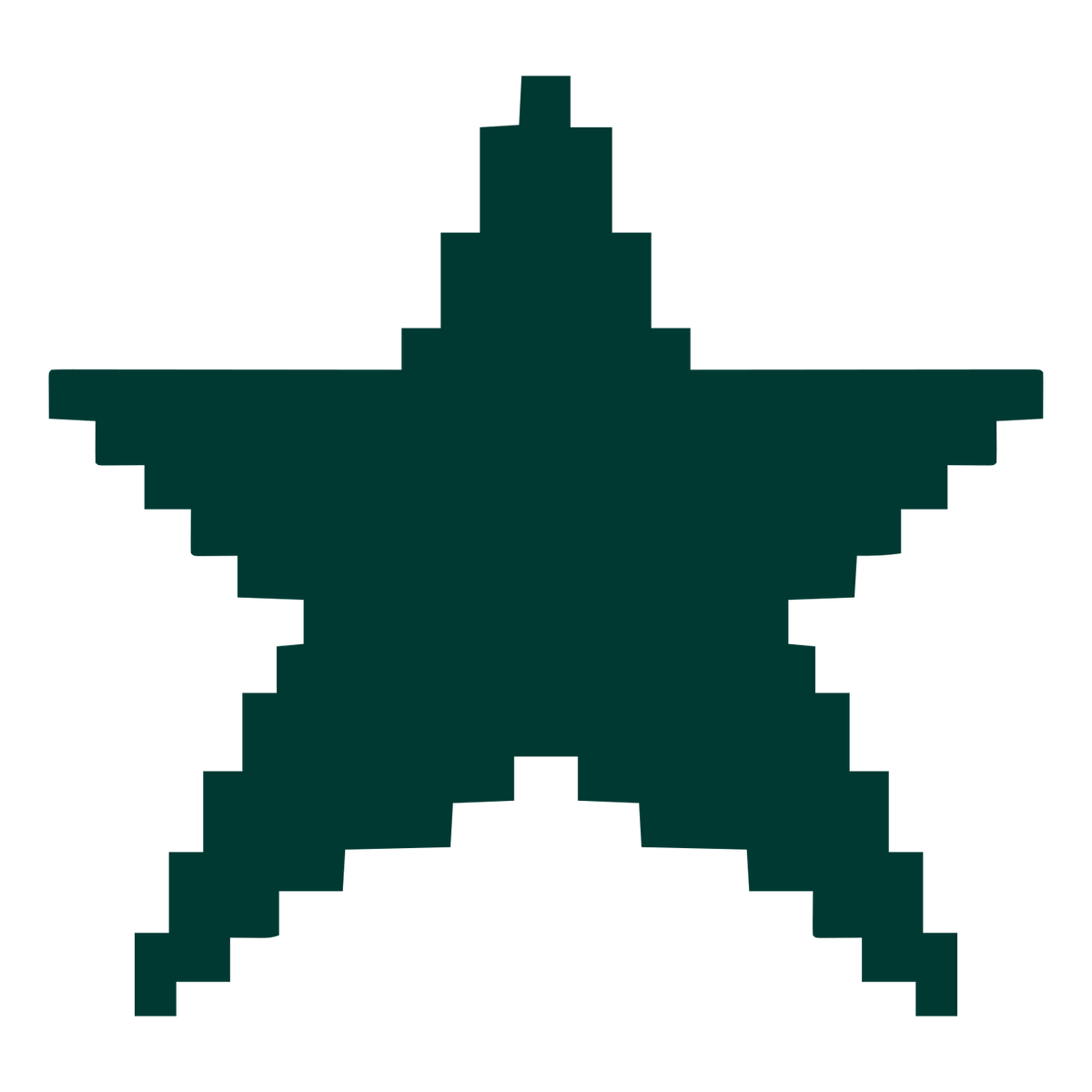 Pixel Star Logo #003932