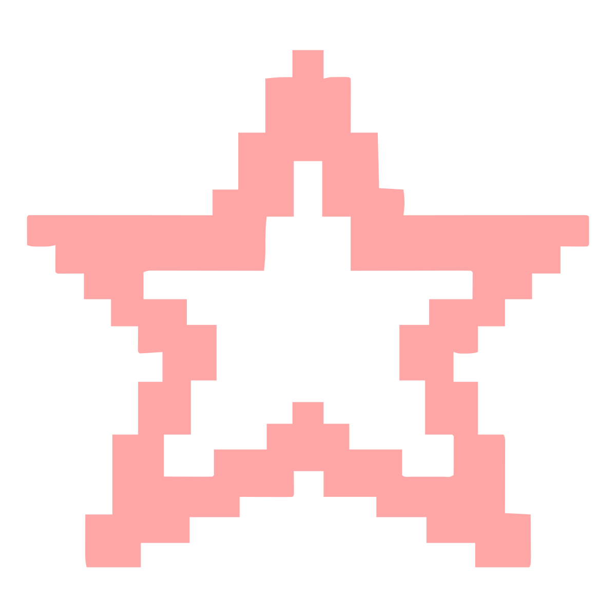 Pixel Star Logo #ffa6a6