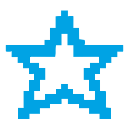 Pixel Star Logo #00a3e4