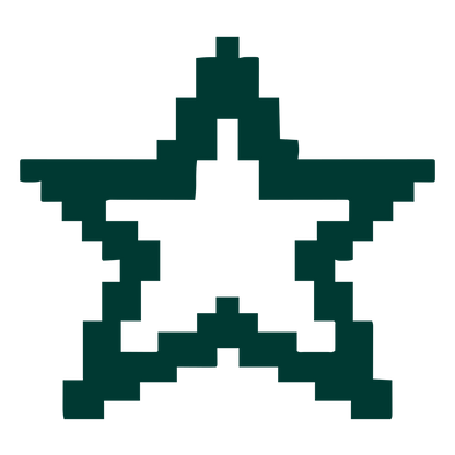 Pixel Star Logo #003932