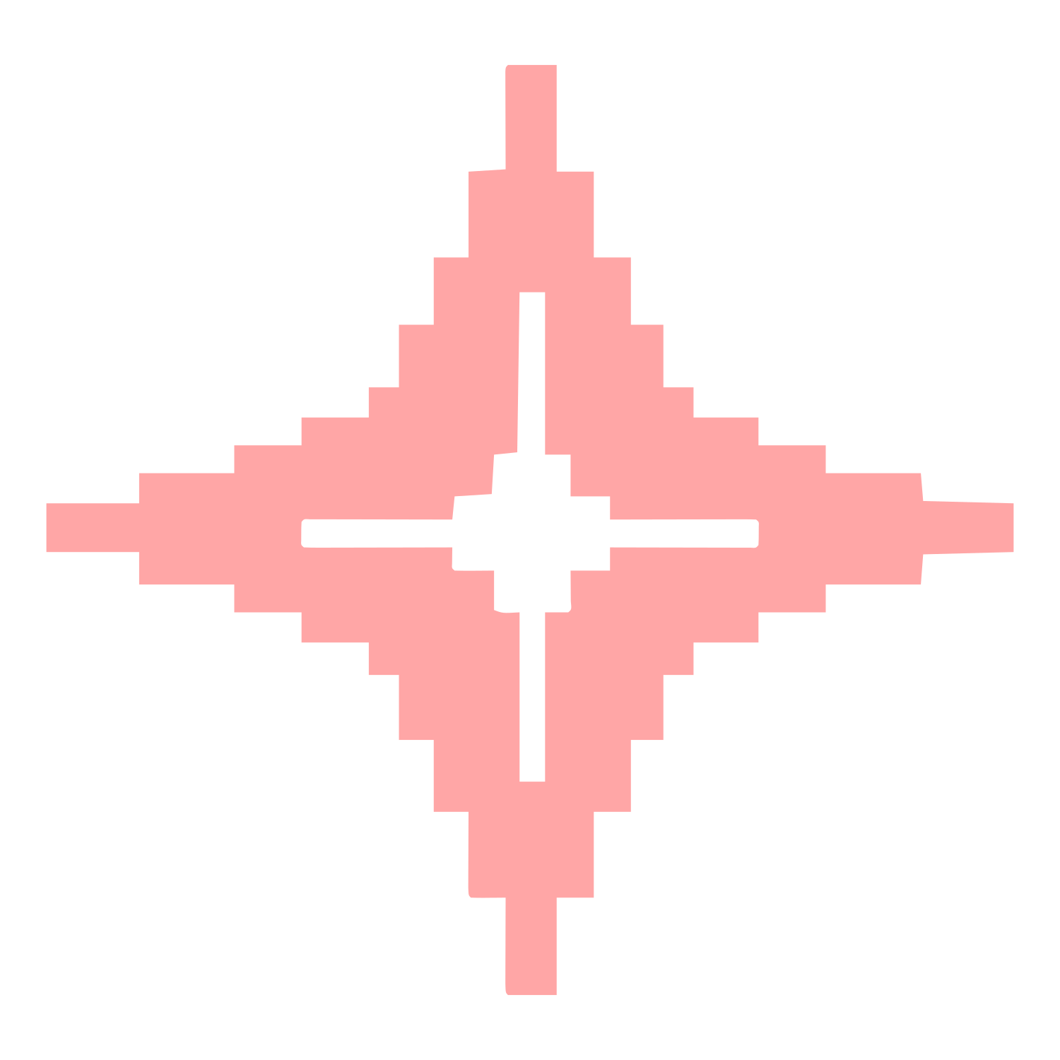 Pixel Star Logo #ffa6a6