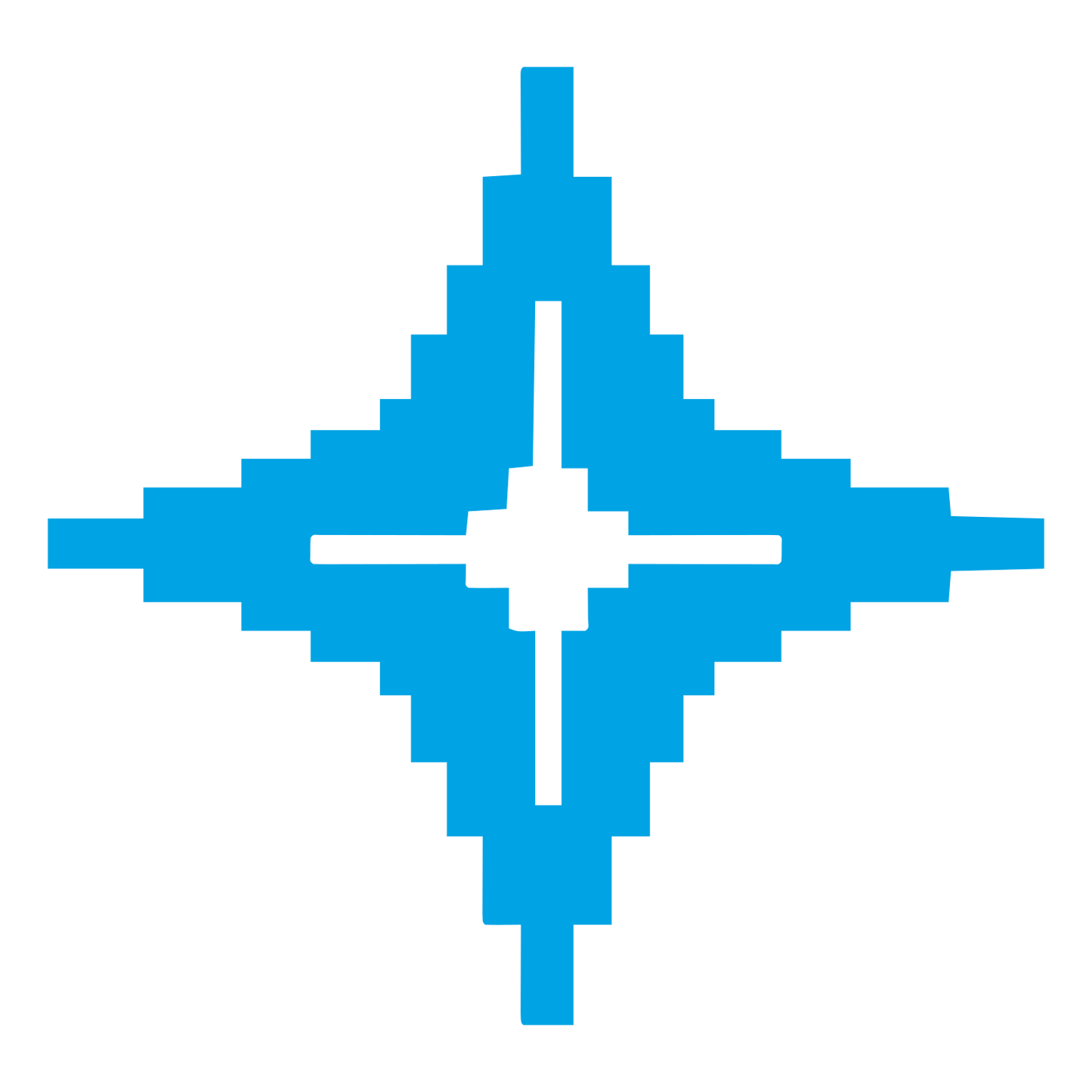 Pixel Star Logo #00a3e4