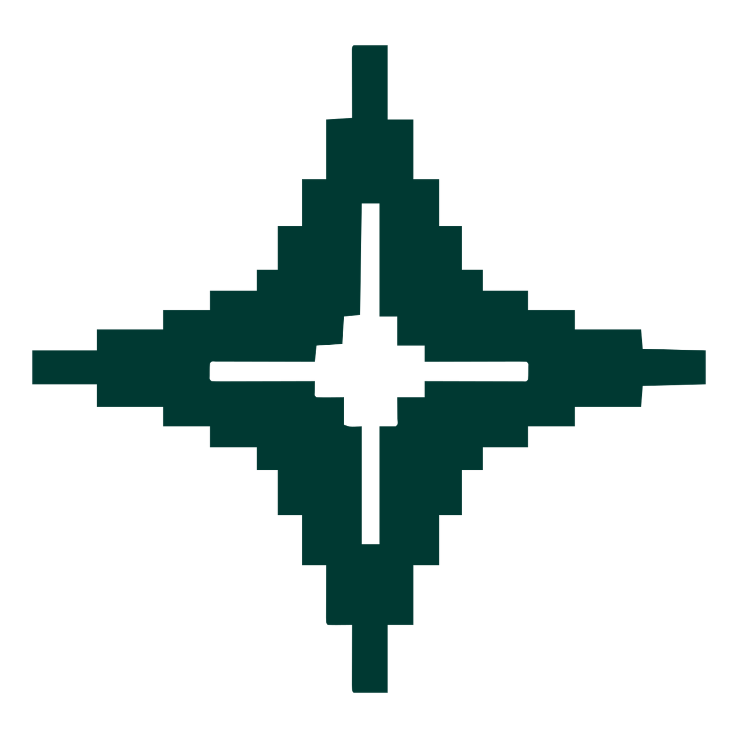 Pixel Star Logo #003932