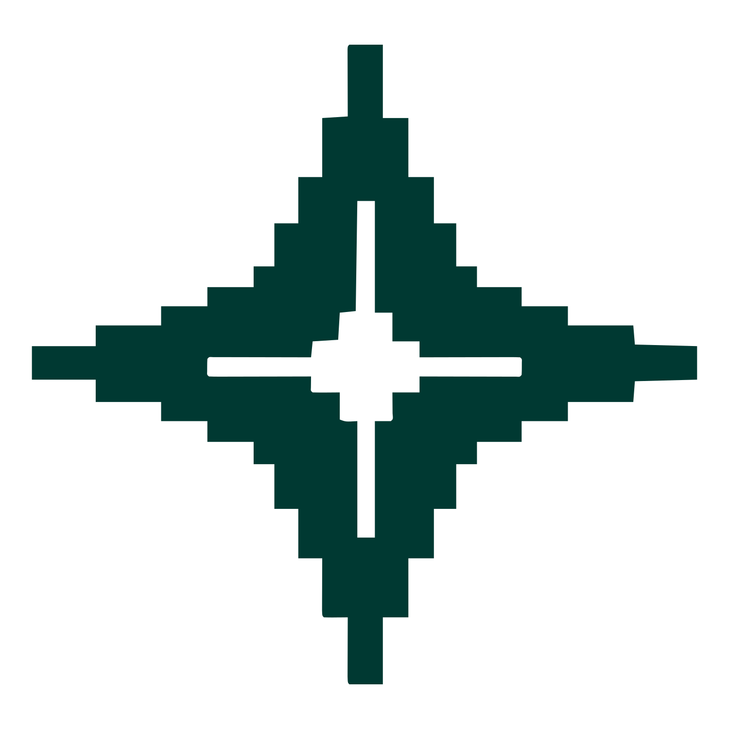 Pixel Star Logo #003932