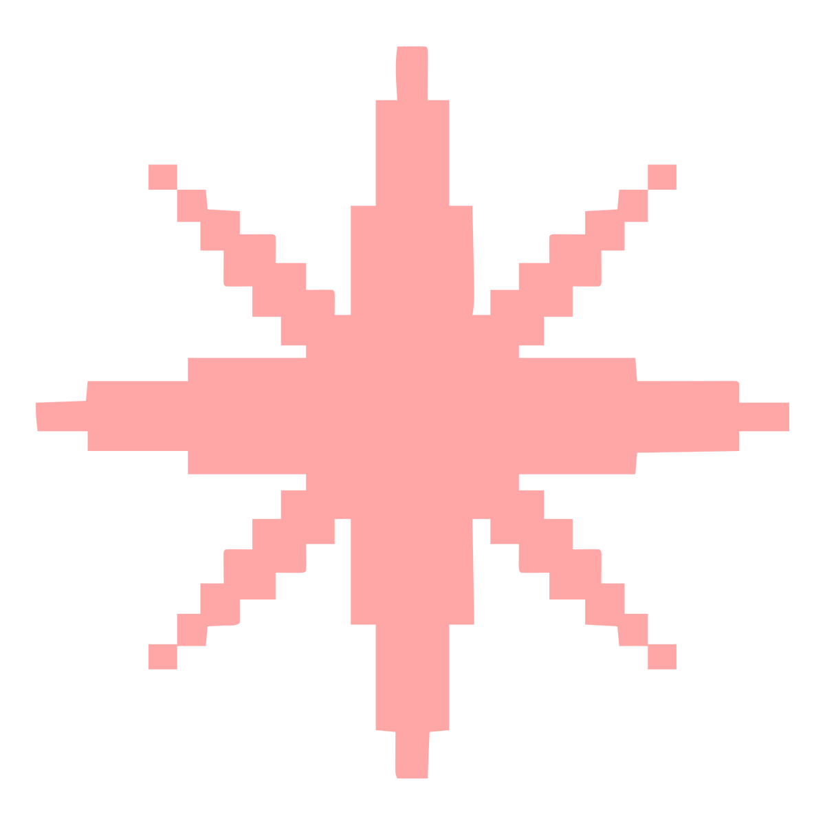 Pixel Star Burst Logo #ffa6a6