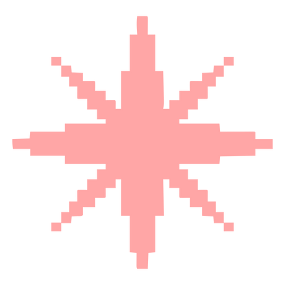 Pixel Star Burst Logo #ffa6a6