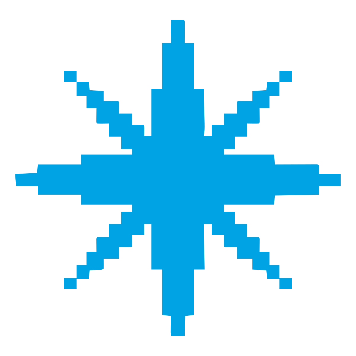 Pixel Star Burst Logo #00a3e4